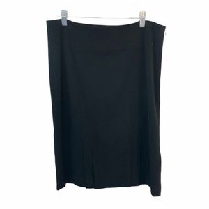 Tribal Black Pleated Pencil Skirt